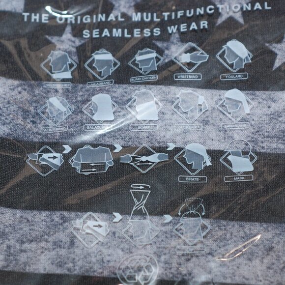 Mens Motorcycle Tube Face Mask American Flag Multi-functional Seamless Bandana - Picture 3 of 6